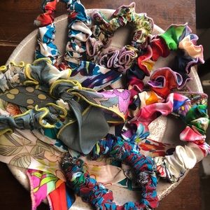 Johnny Was Hair Scrunchies Set of  6 EUC